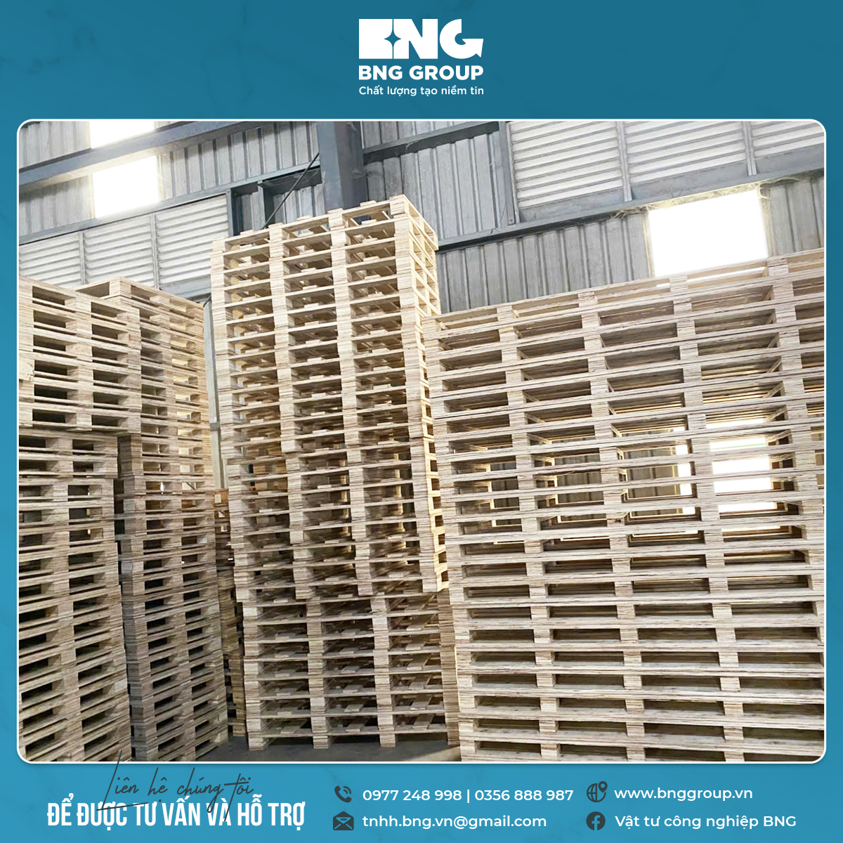 Công ty sản xuất pallet gỗ, bao bì gỗ theo yêu cầu, uy tín, chất lượng