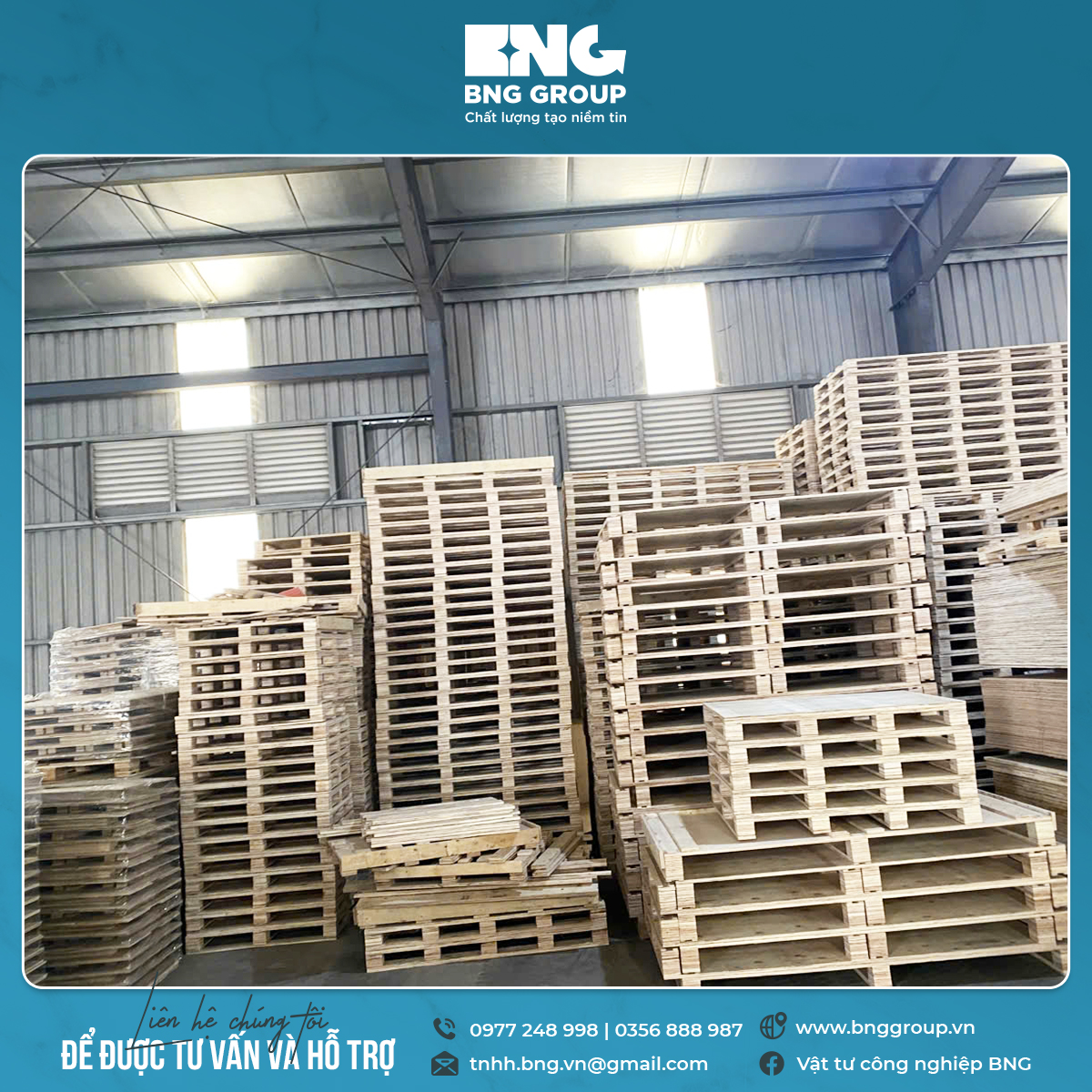 Công ty sản xuất thu mua pallet gỗ cũ ở tại Văn Lâm, Hưng Yên