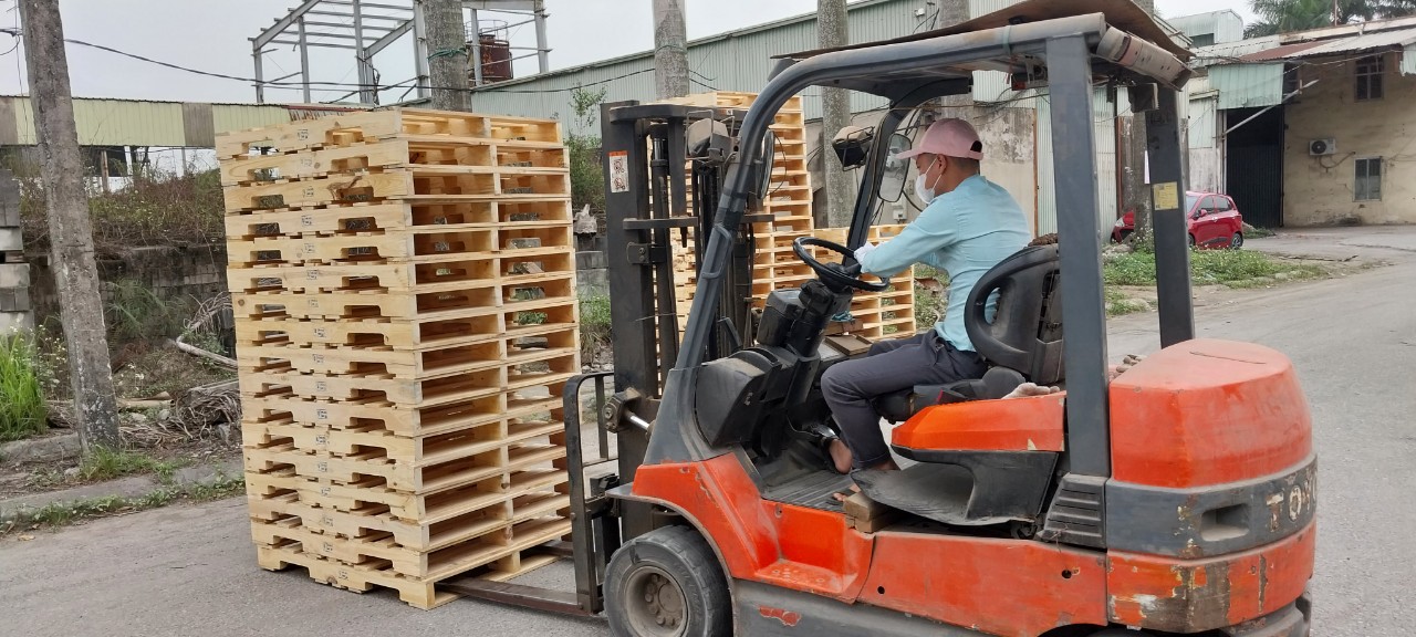 Đóng pallet gỗ theo yêu cầu tại Hải Dương uy tín 2025