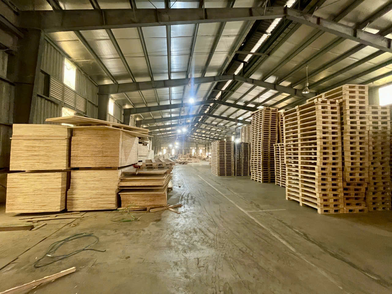 Pallet gỗ thông, gỗ keo, ván ép tại KCN Phố Nối A